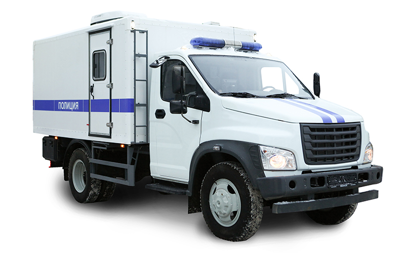 Vehículo especial para transportar detenidos en chasis GAZ C41R13