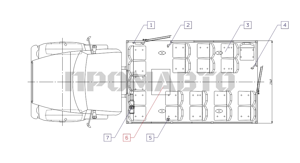 Схема Furgoneta de rotación especial 3295 en chasis GAZ 33081 8