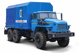 Сamión-taller con grúa en el chasis Ural-4320 2