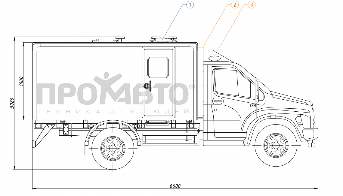 Схема Vehículo especial para transportar detenidos en chasis GAZ C41R13 7